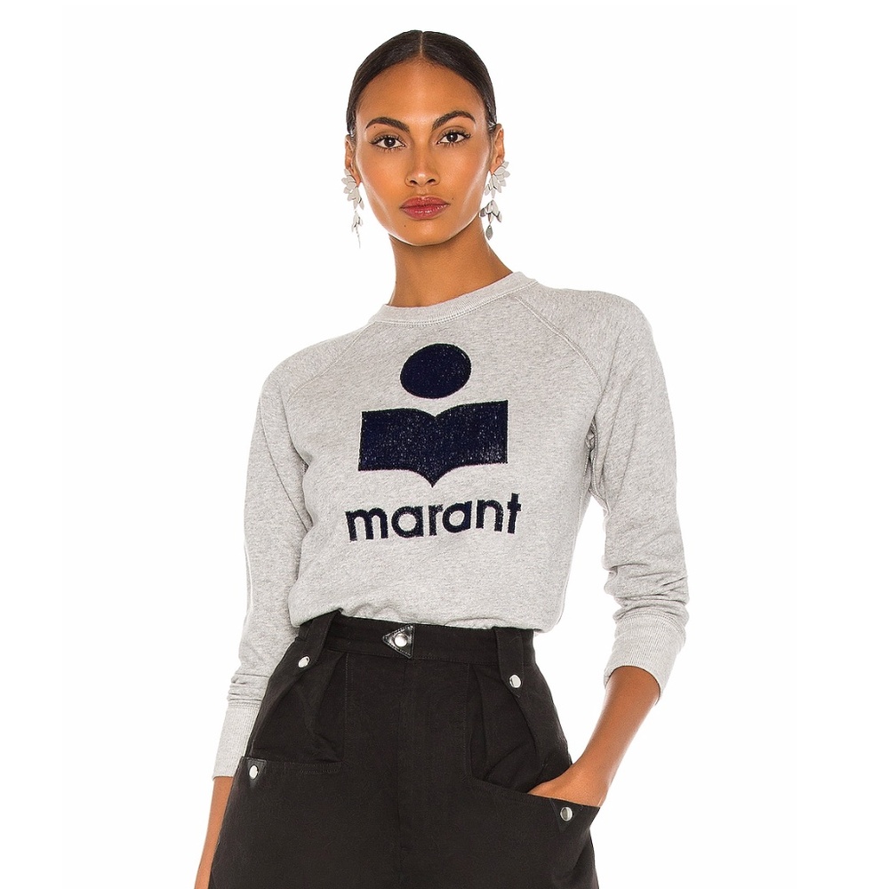 NWT Isabel Marant Etoile Milly Sweatshirt Grey size FR 34/US 2